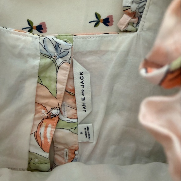 Janie and Jack Floral Ruffle Dress with matching headband! - Picture 2 of 2